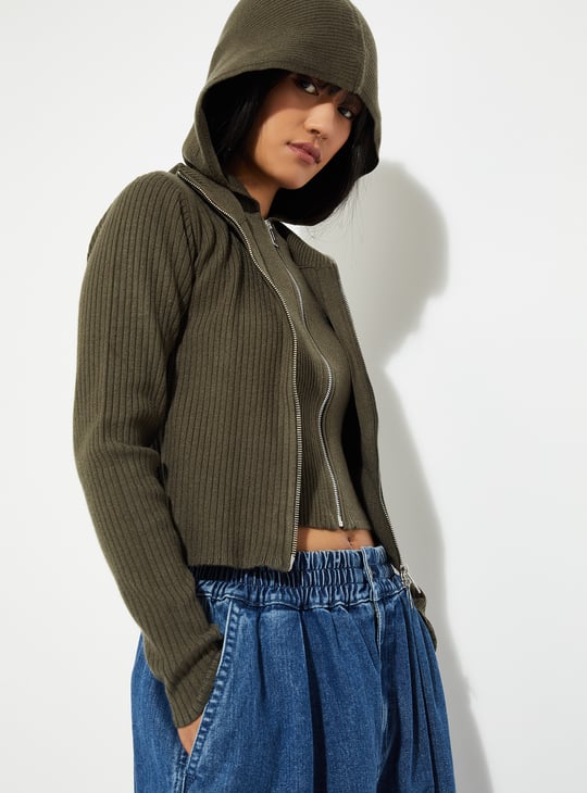ALAYA F x URB_N Women Layered Hooded Jacket
