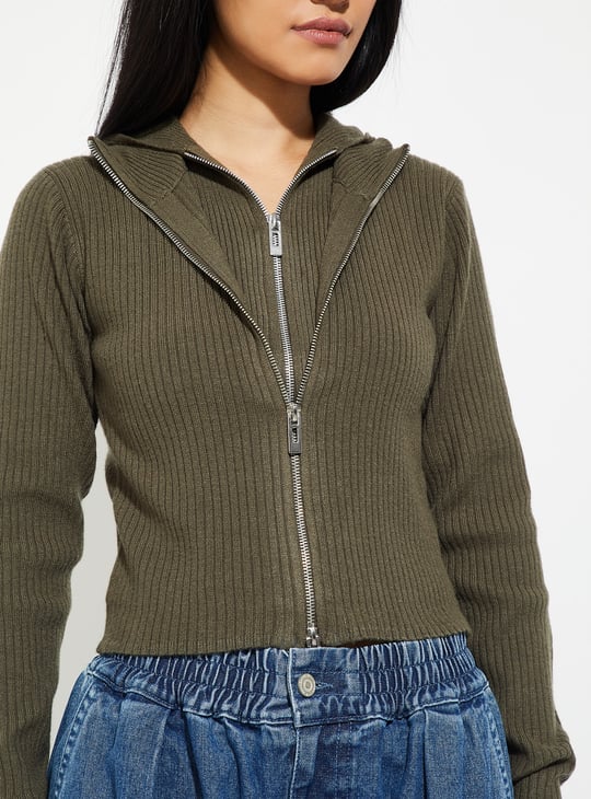 ALAYA F x URB_N Women Layered Hooded Jacket