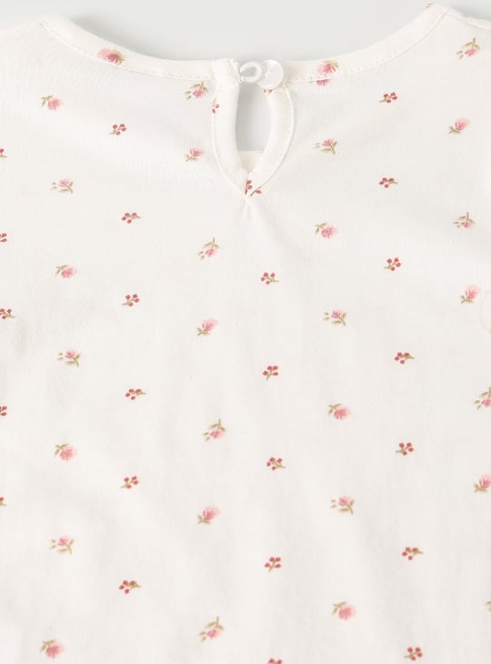 Girls Embroidered Pinafore Dress with T-shirt