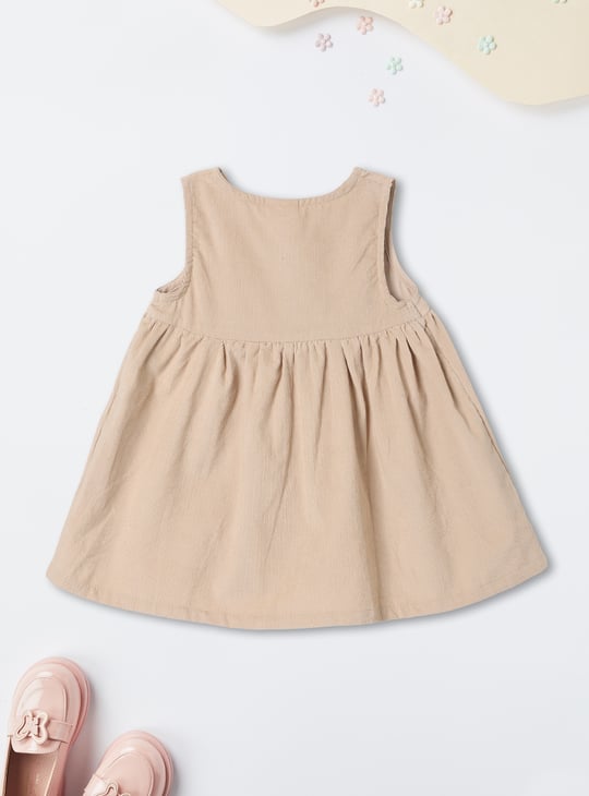 Girls Embroidered Pinafore Dress with T-shirt