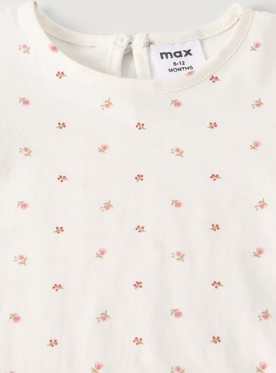 Girls Embroidered Pinafore Dress with T-shirt