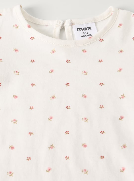 Girls Embroidered Pinafore Dress with T-shirt
