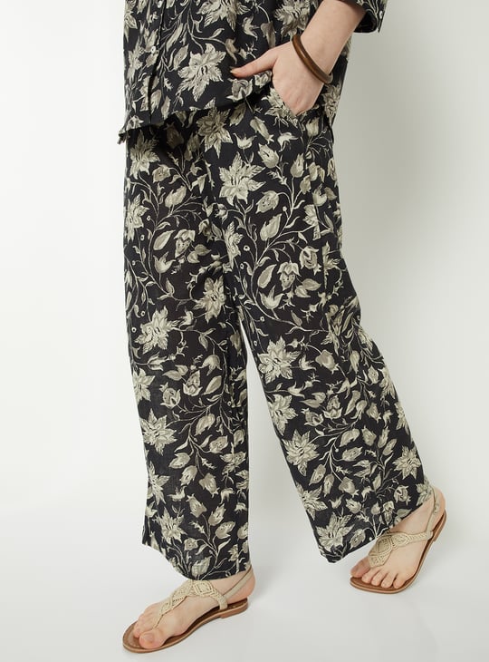 Women Floral Print Palazzos