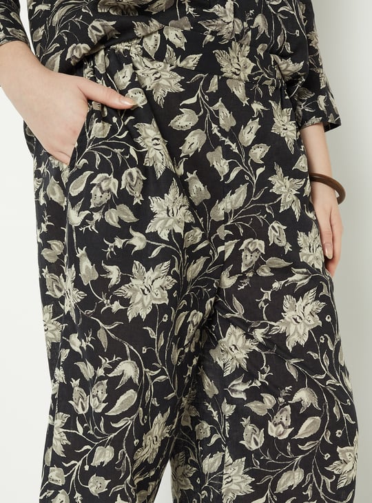 Women Floral Print Palazzos