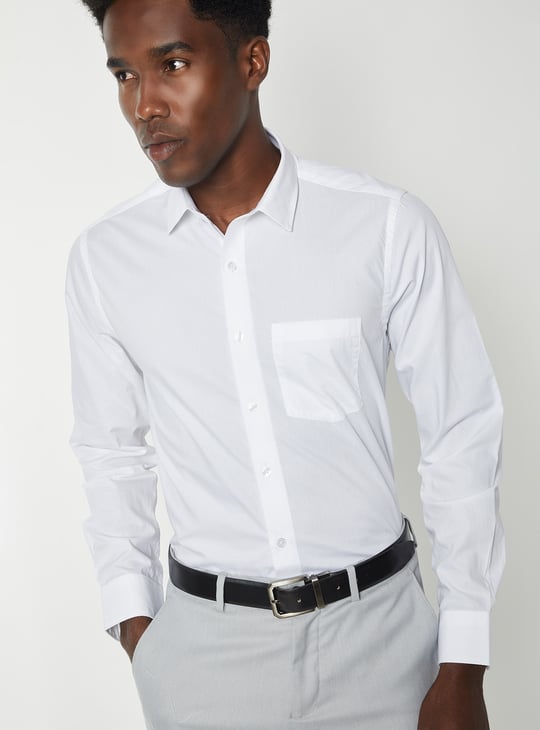 Men Patterned Slim Fit Formal Shirt