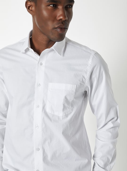 Men Patterned Slim Fit Formal Shirt