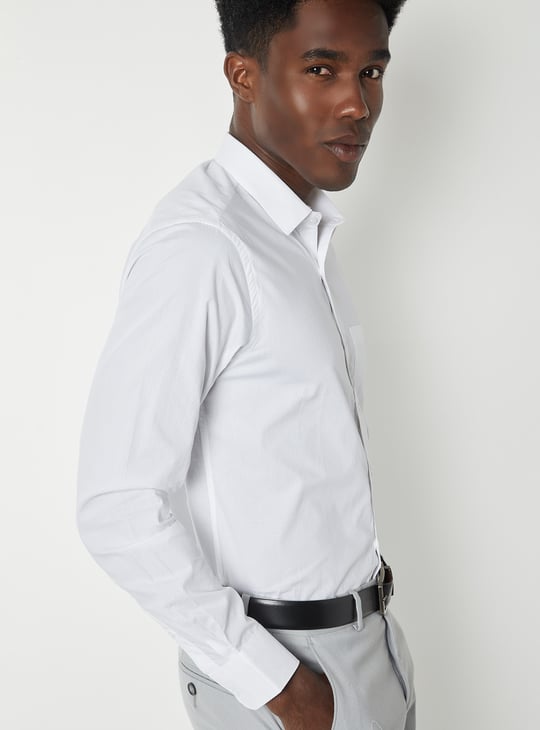 Men Patterned Slim Fit Formal Shirt