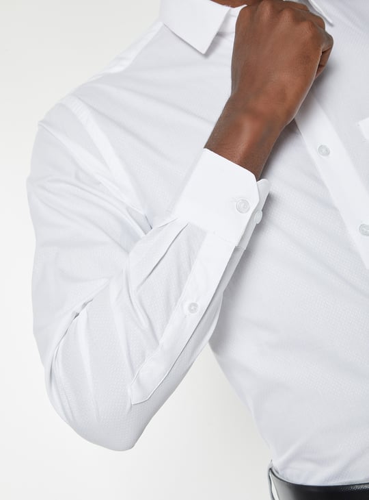 Men Patterned Slim Fit Formal Shirt