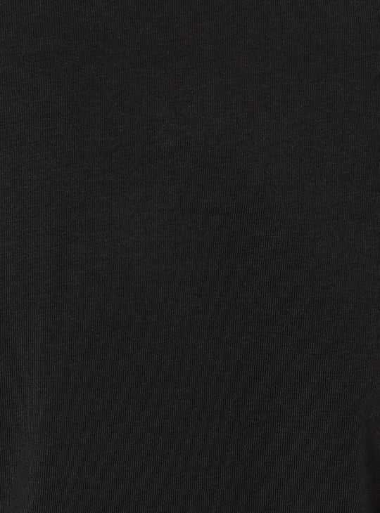 Women Varsity Print Johnny Collar Crop T-shirt