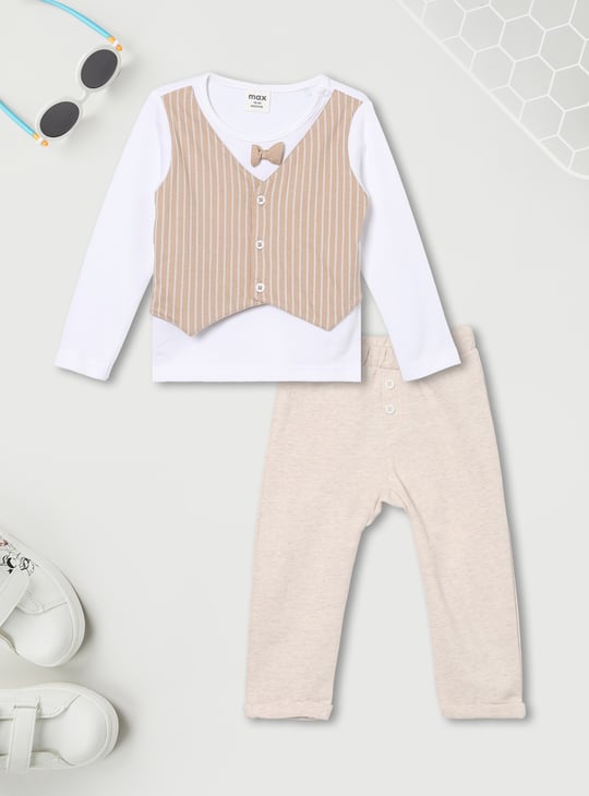 Boys Striped Trousers Set