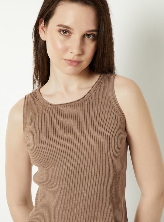 Women Ribbed Crop Tank Top