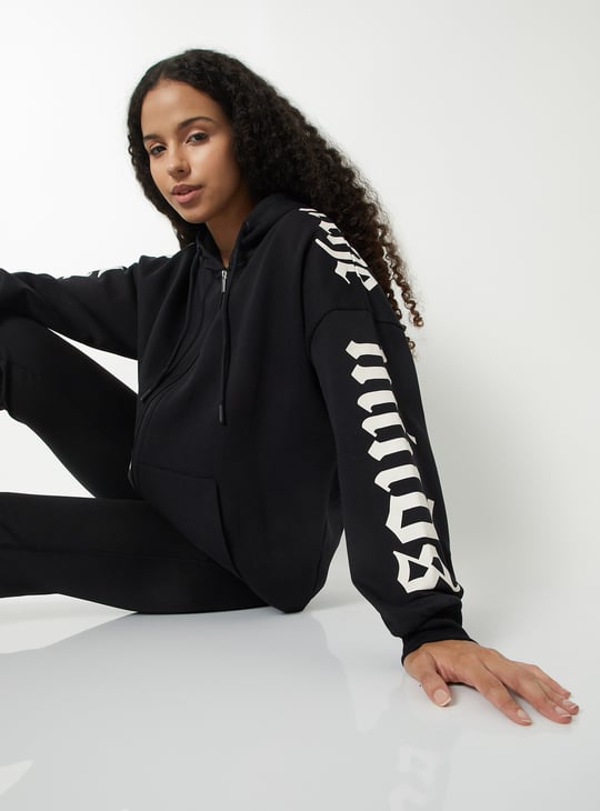 Women Oversized Printed Sporty Jacket