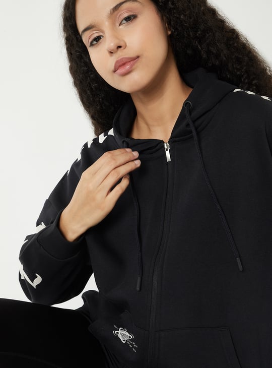 Women Oversized Printed Sporty Jacket