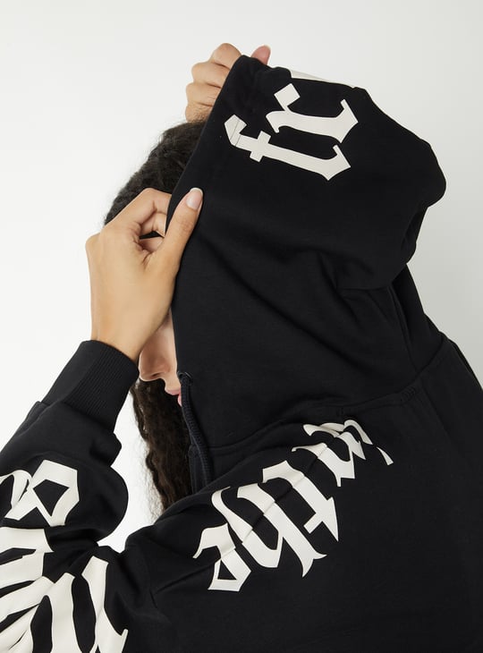 Women Oversized Printed Sporty Jacket