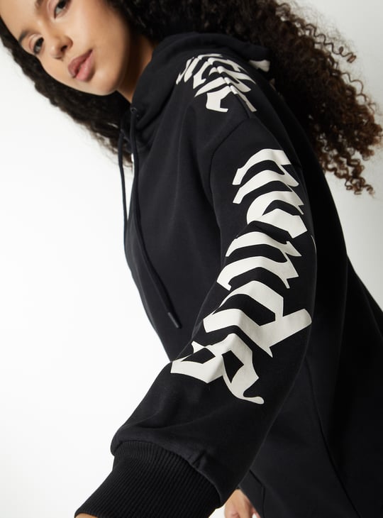 Women Oversized Printed Sporty Jacket