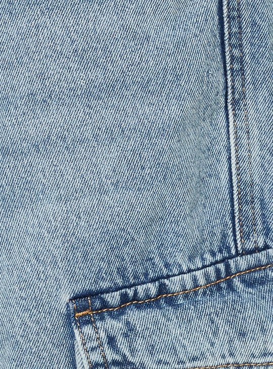 Women Washed Denim Cargos