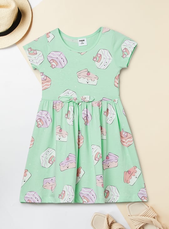 Girls Printed A-line Dress