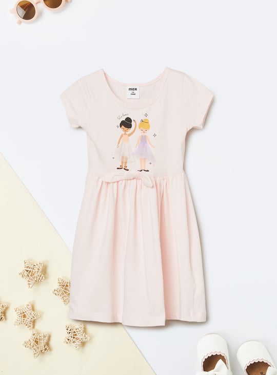 Girls Printed A-line Dress