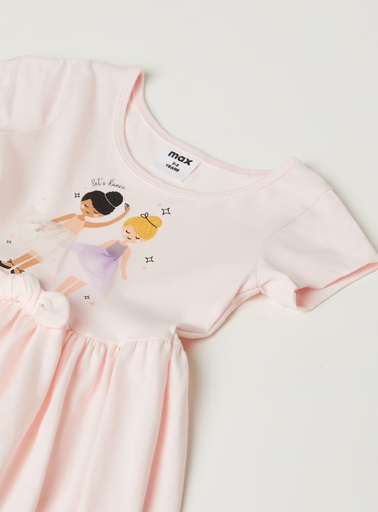 Girls Printed A-line Dress