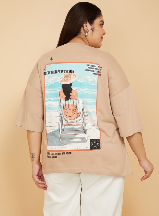 ALAYA F x URB_N Women Printed Oversized T-shirt