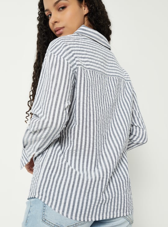 Women Seersucker Regular Fit Shirt