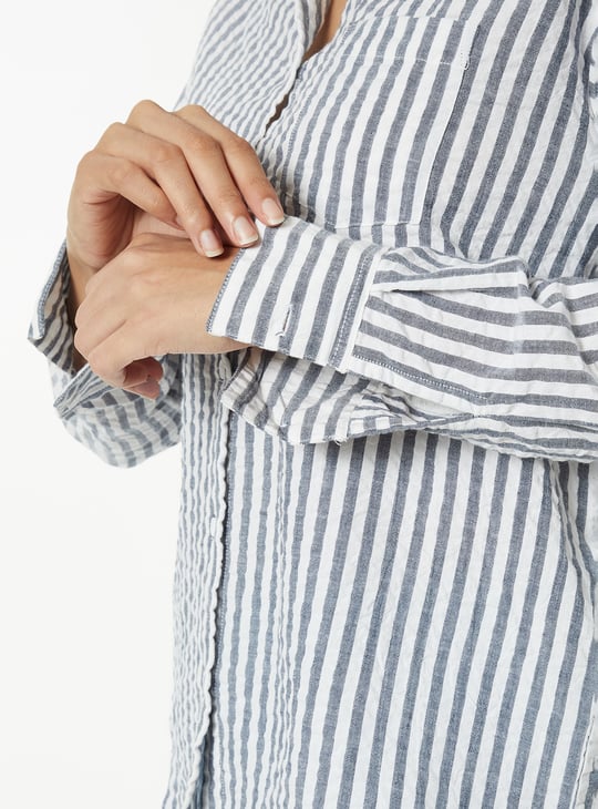 Women Seersucker Regular Fit Shirt