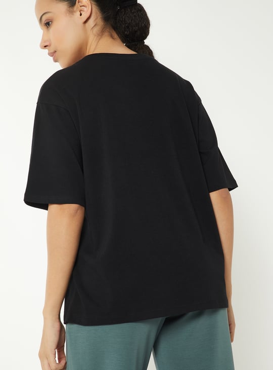Women Printed Oversized Sports T-shirt
