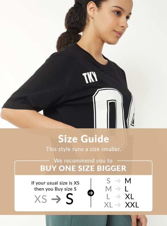 Women Printed Oversized Sports T-shirt
