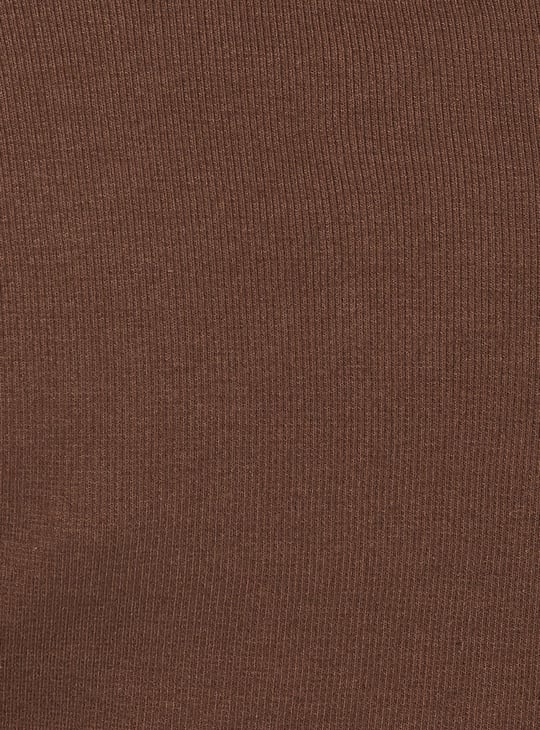 Women Solid Johnny Collar Sports T-shirt