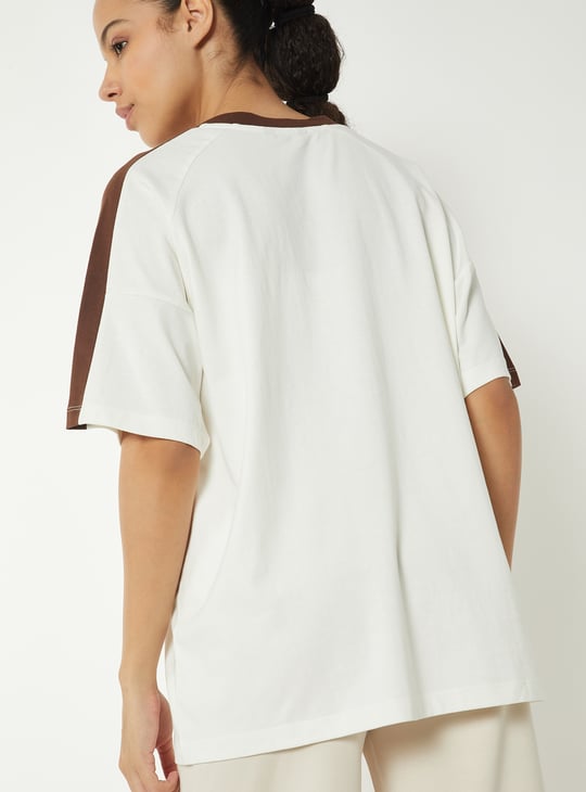 Women Printed Boxy Fit Sports T-shirt