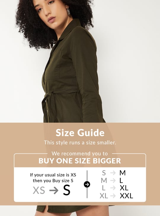 Women Solid Shirt Dress