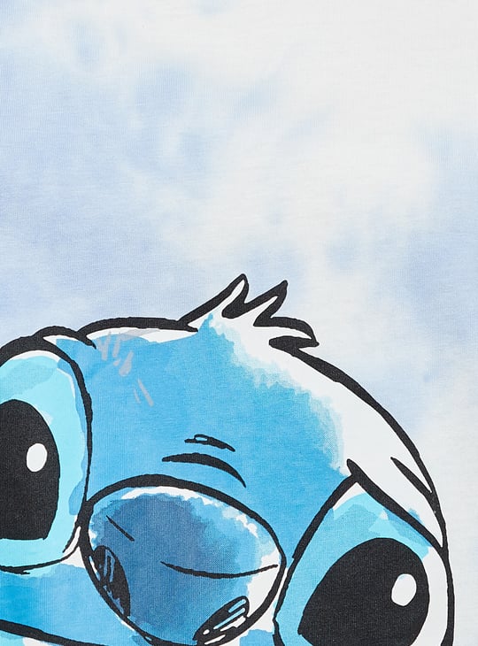 URB_N Women Lilo & Stitch Print Oversized T-shirt