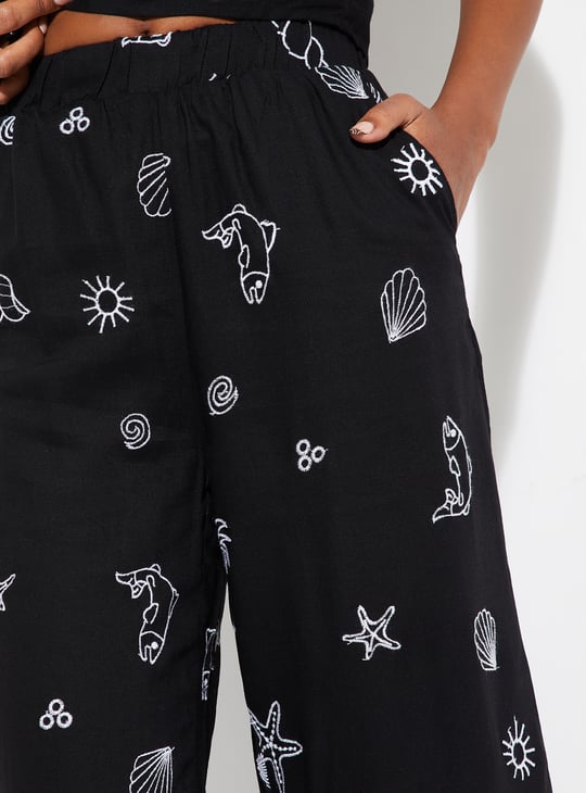 ALAYA F x URB_N Women Embroidered Trousers