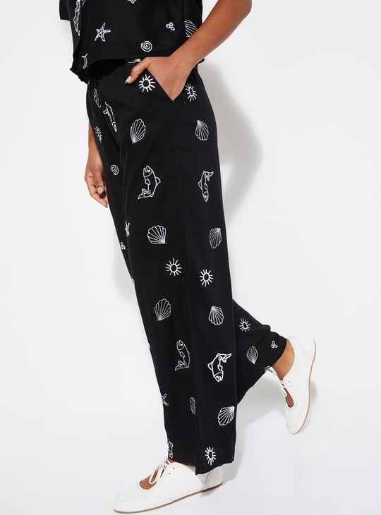 ALAYA F x URB_N Women Embroidered Trousers