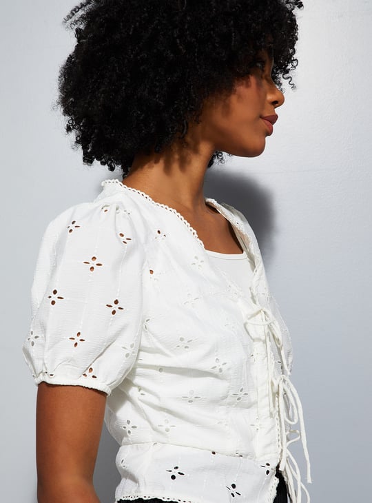 Buy ALAYA F x URB_N Women Schifilli Top with Camisole Online at