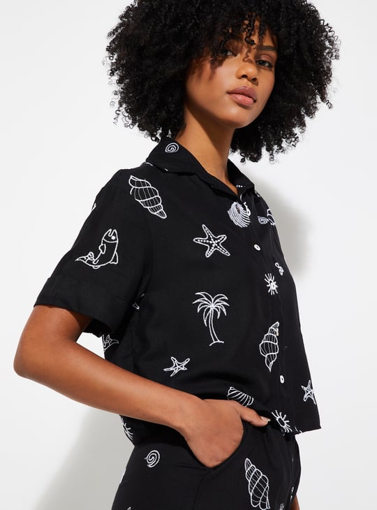 ALAYA F x URB_N Women Embroidered Shirt