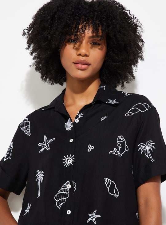 ALAYA F x URB_N Women Embroidered Shirt