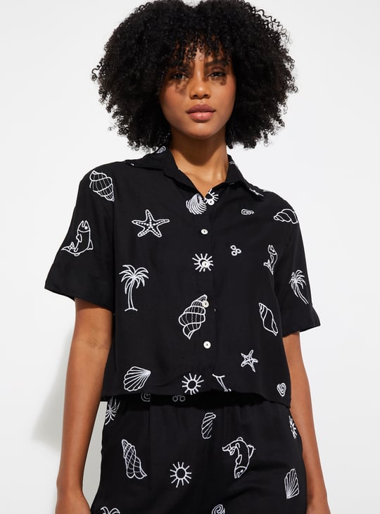 ALAYA F x URB_N Women Embroidered Shirt