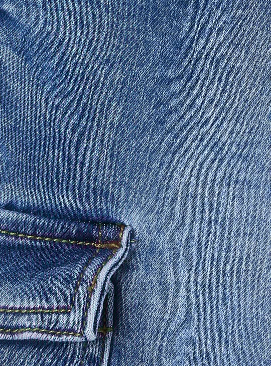 Boys Washed Denim Cargo Joggers