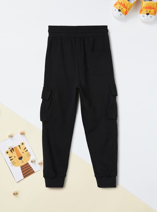 Boys Solid Cargo Joggers