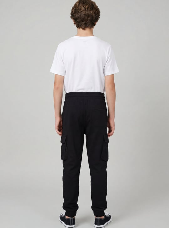 Boys Solid Cargo Joggers