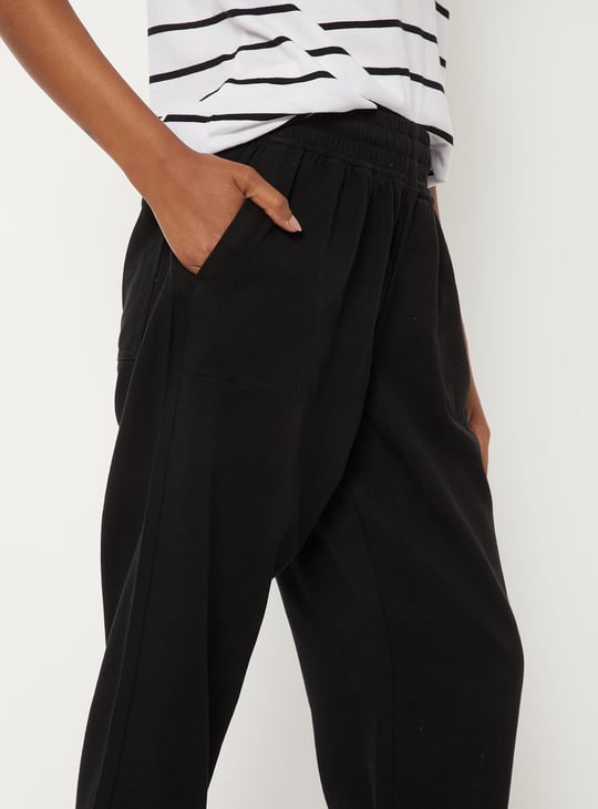 Women Solid Ankle Length Trousers