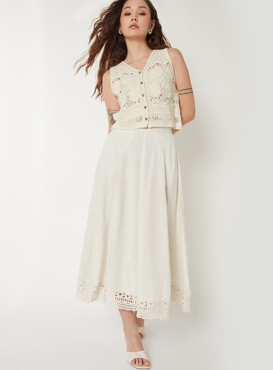 Women Crochet Knit Vest Top