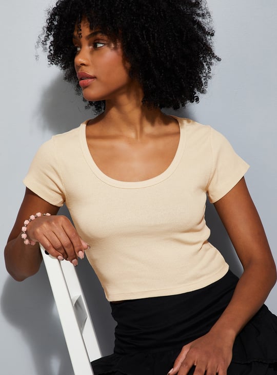 ALAYA F x URB_N Women Ribbed Crop Top