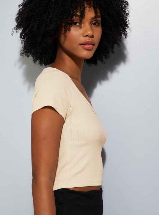 ALAYA F x URB_N Women Ribbed Crop Top