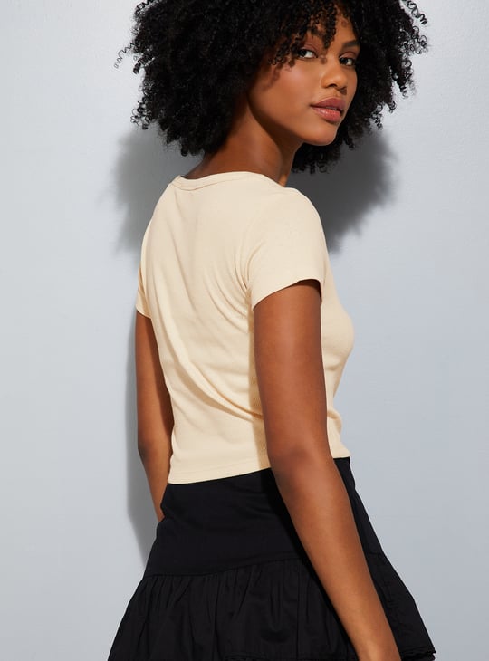 ALAYA F x URB_N Women Ribbed Crop Top