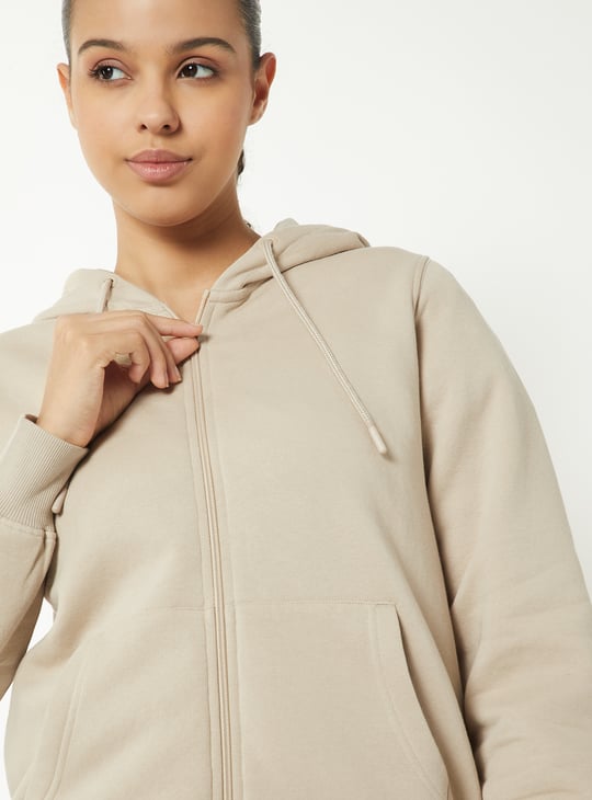 Women Solid Hooded Jacket