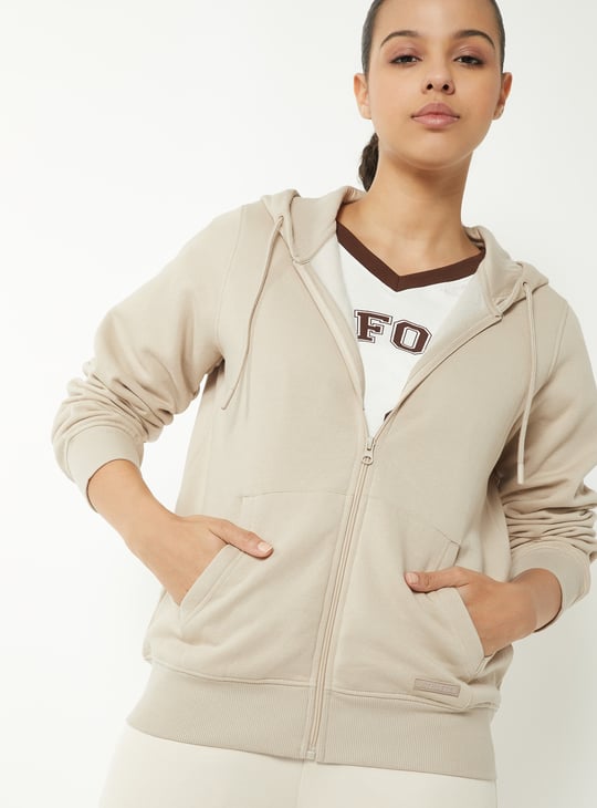 Women Solid Hooded Jacket