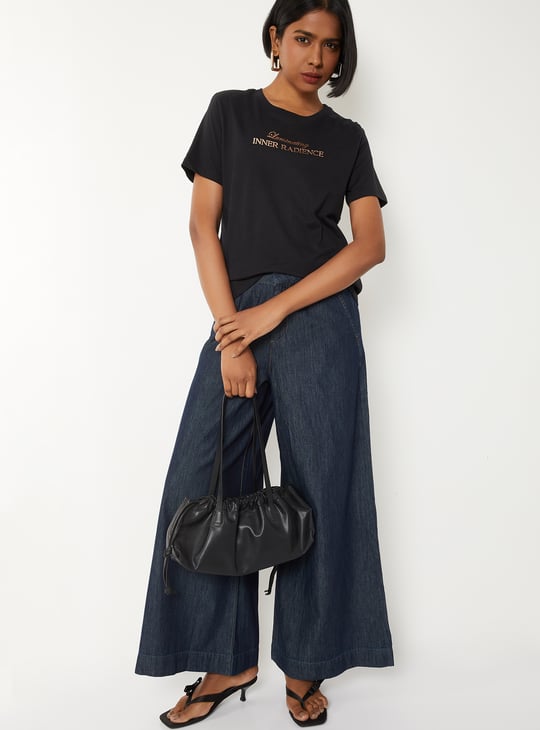 Women Typographic Print T-shirt