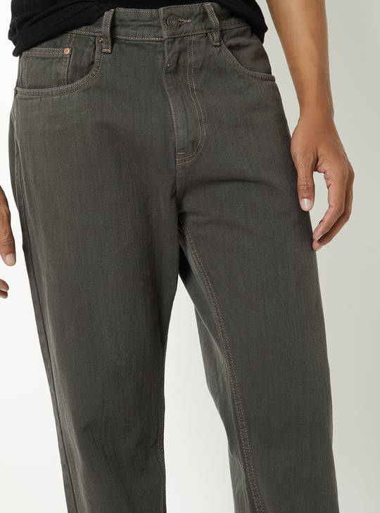 Men Washed Straight Fit Jeans